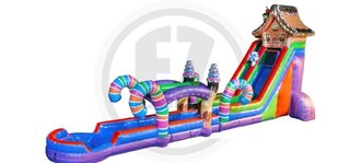 25' Tall - Candyland Water Slide w/ Slip N Slide