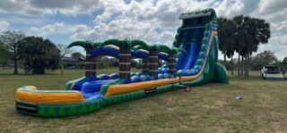 30' Tall - Emerald Crush Water Slide dual lane