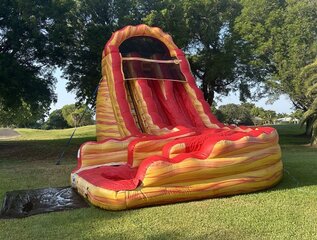 25' Tall - Lava Flow Water Slide dual lane