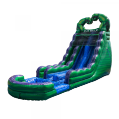 22' Tall - Little Hulk Water Slide dual lane