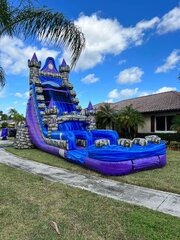 25' Tall - Magic Kingdom Water Slide w/Pool single lane