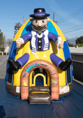 Giant Mench on a Bench Bounce House