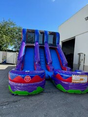 18' Tall - Purple Plunge Water Slide dual lane