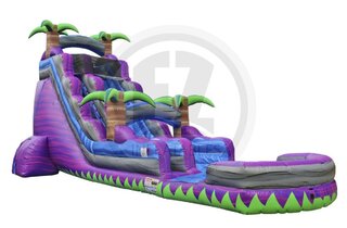 25' Tall - Purple Rain Waters Slide w/Pool single lane