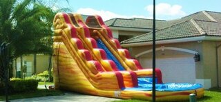 20' Tall - Sunset Splash Water Slide single lane