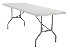 White Resin Table - 72" Folding