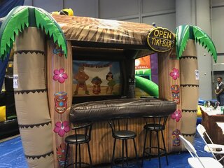 Tiki Bar Inflatable w/ Built in Cup Holders