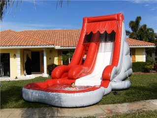 18' Tall - Volcano Water Slide single lane w/Pool