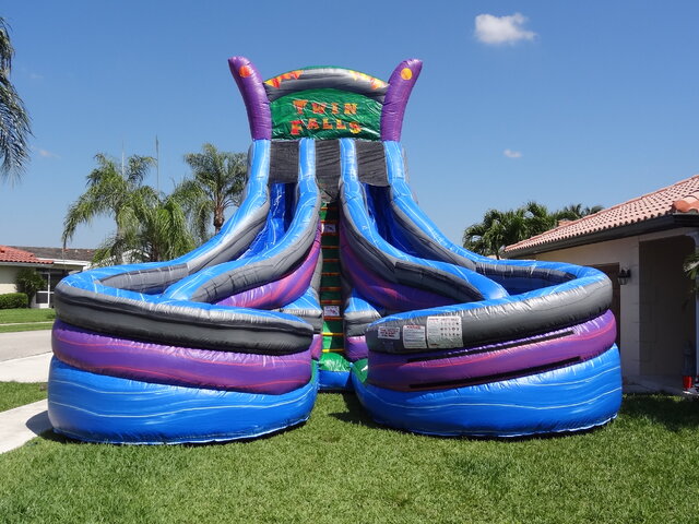 25' Tall - Twin Falls Dual Lane Water Slide 