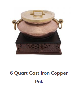 6qt Cast Iron Copper Pot