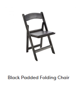 Black Padded Folding Chair