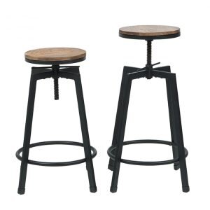 Black Swivel Barstool Oakwood