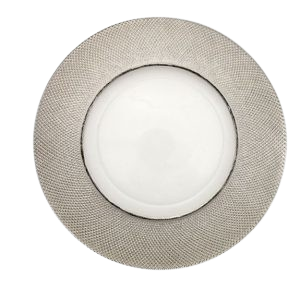 Diamond Platinum Glass Charger