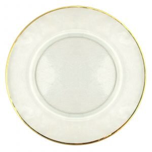 Gold Rim Hammered Glass