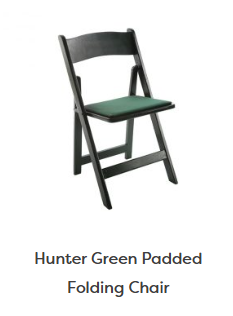 Hunter Green Padded Folding Chair