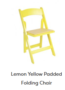 Lemon Yellow Padded Folding Chair