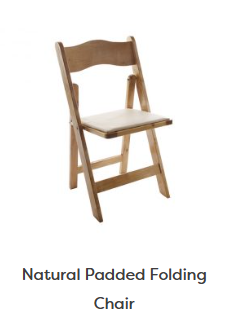 Natural Padded Folding Chair