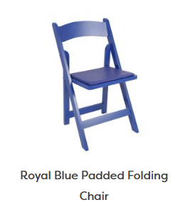 Royal Blue Padded Folding Chair