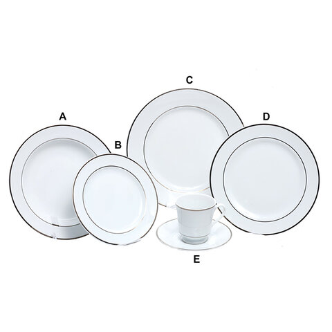 Silver Rim Dinnerware