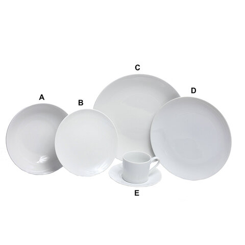 White Coupe Dinnerware
