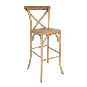 X Back Rustic Barstool
