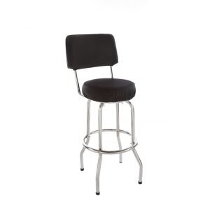 Black Stool with Back