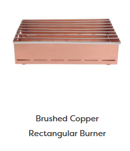 Brushed Copper Rectangular Burner