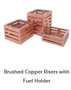 Brushed Copper Risers with Fuel Holder