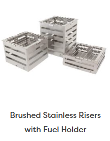 Brushed Stainless Risers with Fuel Holder