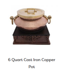 6qt Cast Iron Copper Pot
