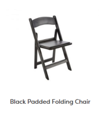 Black Padded Folding Chair