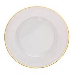 Clear Glass Gold Rim