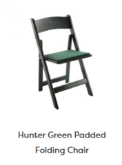 Hunter Green Padded Folding Chair