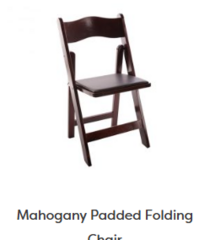 Mahogany Padded Folding Chair