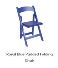 Royal Blue Padded Folding Chair