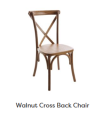 Walnut Cross Back Chair