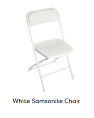 White Samsonite Chair