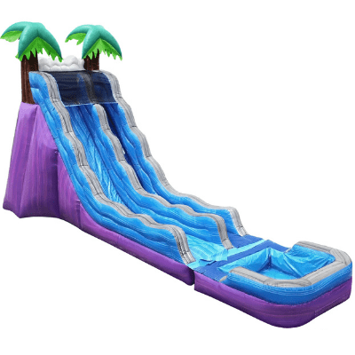 20ft Tropical Paradise Single Lane Water Slide with Pool