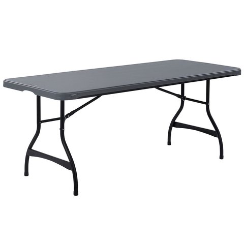 6 Foot Plastic Black Folding Table - Customer Pick Up
