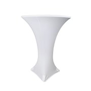 Spandex Cocktail Table Cover 30 Inch Round White