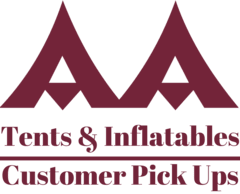 AA Tents & Inflatables Customer Pick Up Logo