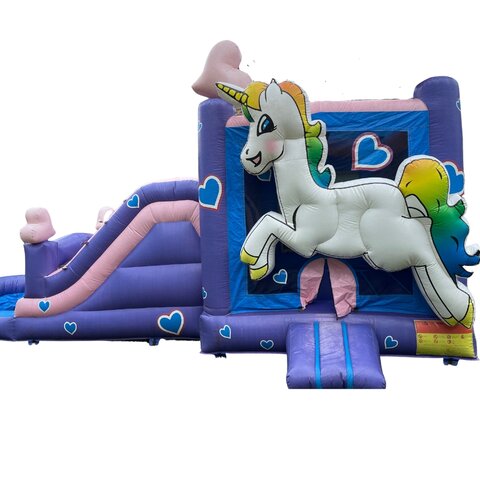 13 FT Unicorn Dual Lane Combo Bouncer Water Slide