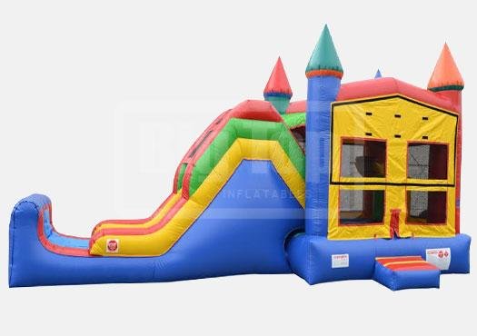 17ft 5 in 1 Single Lane Crayon Combo Bouncer Waterslide