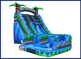 18 Ft. Dual Lane Curve Waterslide