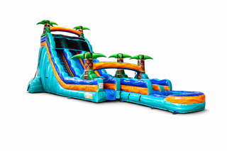 22FT Dual Lane Aqua Rapids Water Slide