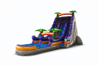 24FT Tropical Thunder Dual Lane Water Slide 
