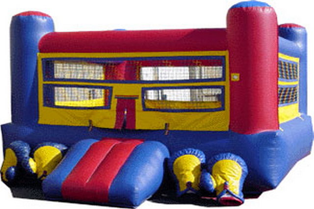 Boxing Ring with Giant Gloves