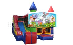 Easter bunny bounce house with slide DRY