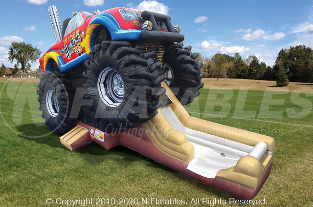 Monster Truck Bounce House Combo Rent DRY