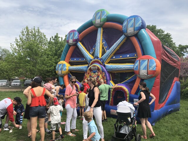 bounce house with slide groveland